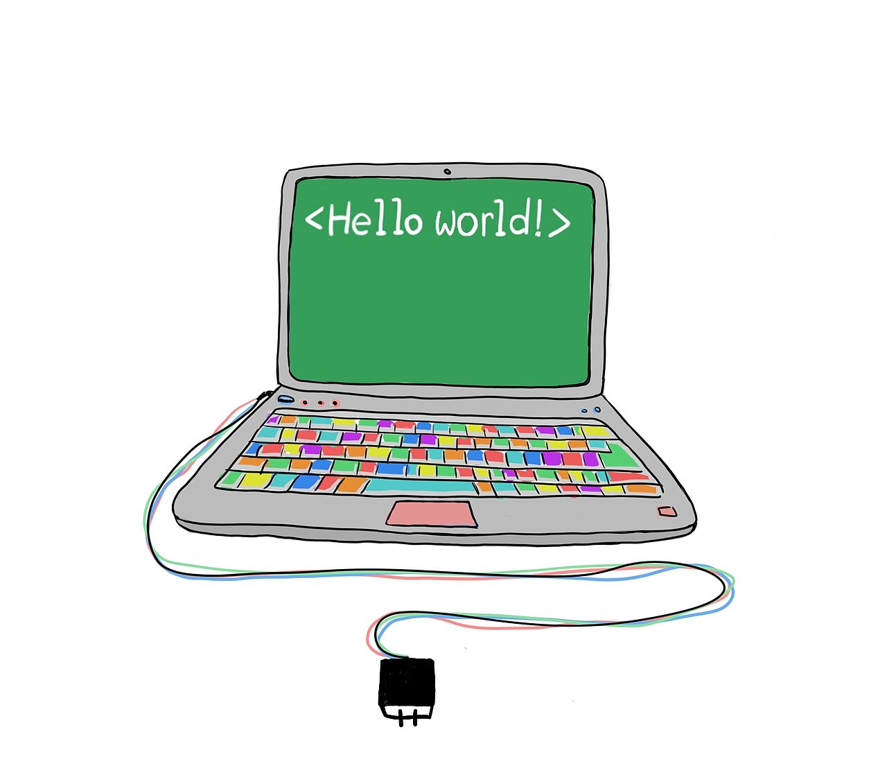 Illustration von einem Laptop