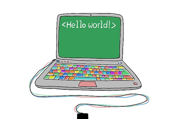 Illustration von einem Laptop